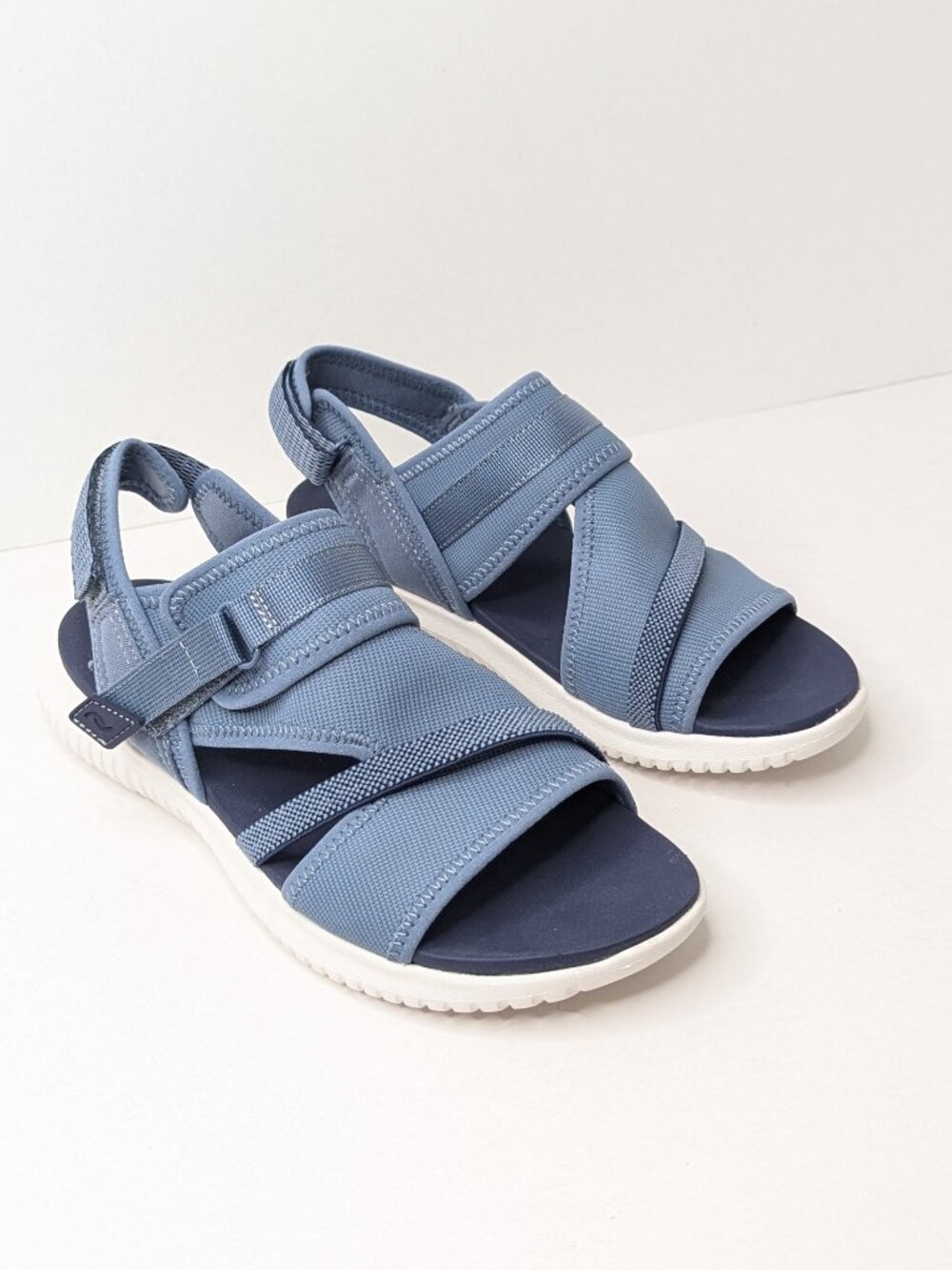 Ryka Joy Casual Athletic Sandals Flintstone Blue Womens 10 Wide